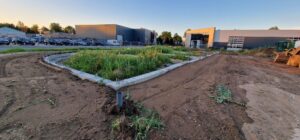 Fundering in aanbouw van een nieuw bedrijfspand in Dieren, interessant alternatief voor Arnhem.